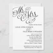 Klassischer Herr u. Frau Wedding Invitation Einladung (Vorderseite)