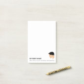 Klassischer Herrenhaar-Stil Zeichnend Friseur Post-it Klebezettel (Auf Schreibtisch)