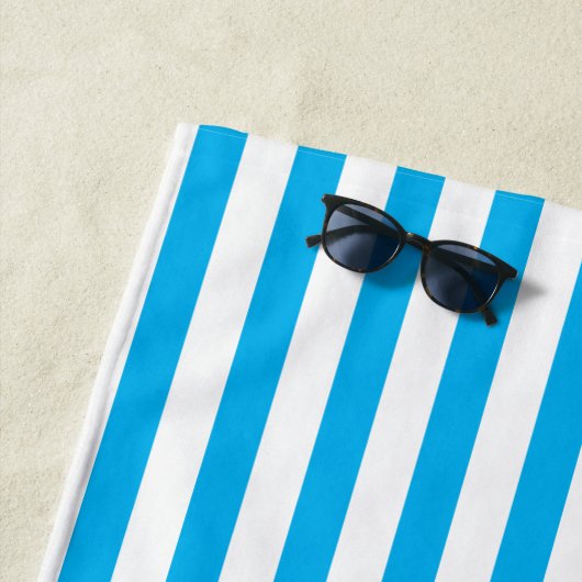 Klassischer Himmel Blau und Weiß Streifen Strandtuch (Beispiel)