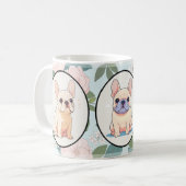 Klassischer Hintergrund für französische Bulldogs Kaffeetasse (Vorderseite Links)