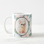Klassischer Hintergrund für französische Bulldogs Kaffeetasse (Links)