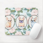 Klassischer Hintergrund für französische Bulldogs Mousepad (Mit Mouse)