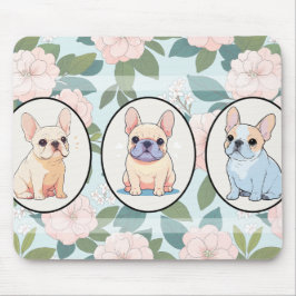 Klassischer Hintergrund für französische Bulldogs Mousepad