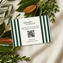 Klassischer Hochzeits QR-Code mit grünem Streifen