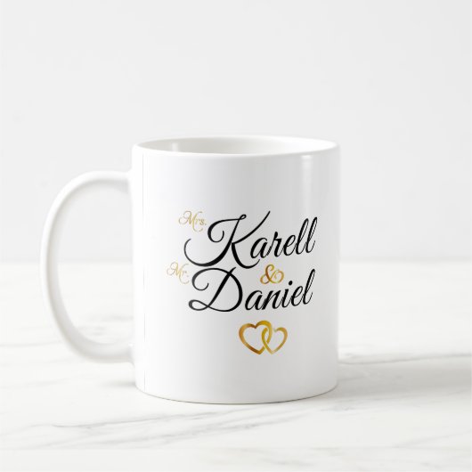 Klassischer Hochzeitsmug, 325 ml Kaffeetasse (Links)