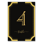 Klassischer Hochzeitstisch für Kupfer in Schwarz u Tischnummer (Rückseite)