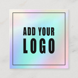 Klassischer holografischer Glitzer Quadratische Visitenkarte