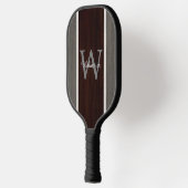 Klassischer Holzhue-Streifen Hickory Teak Reverse Pickleball Schläger (Links)