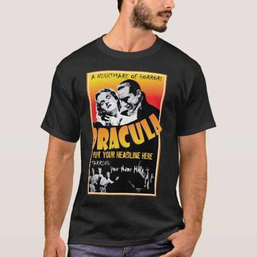 Klassischer Horror-Film Draculas T-Shirt (Vorderseite)