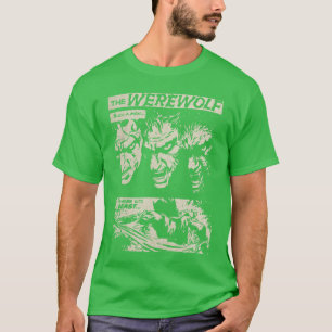 Klassischer Horrorfilm-Monster-Horror-Comic-Werwol T-Shirt