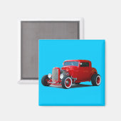 Klassischer Hot Rod Magnet (Vorderseite/Rückseite)