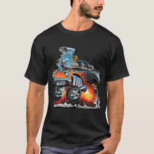 Klassischer Hotrod-Fünfzigerjahre-Stil Gasser-Drag T-Shirt