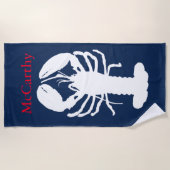 Klassischer Hummer-Brauch der Marine Strandtuch (Vorderseite)