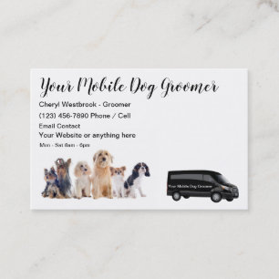 Klassischer Hund Grooming Mobile Service Visitenkarte