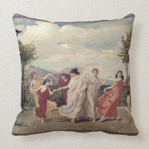 Klassischer Idyll (Öl auf Leinwand) Kissen