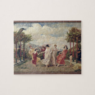 Klassischer Idyll (Öl auf Leinwand) Puzzle