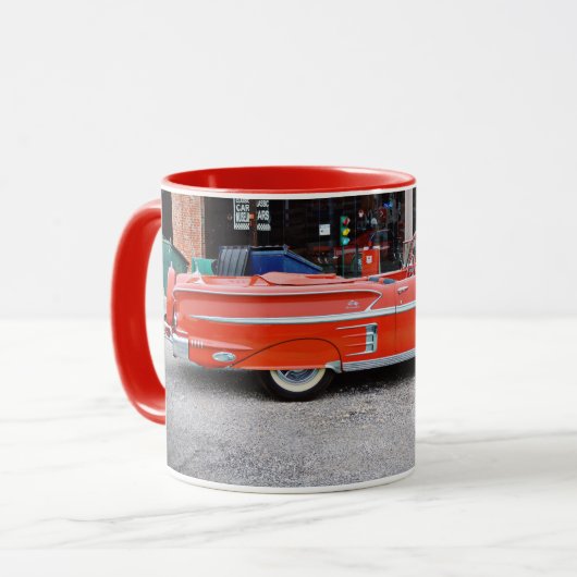 Klassischer Impala Convertible Red Car Tasse Cup (Vorderseite Links)
