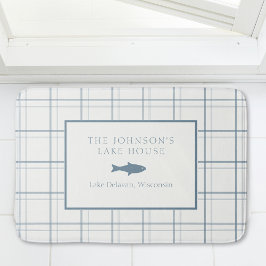 Klassischer, individualisierbarer Karierter Lake H Badematte