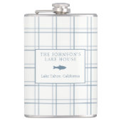 Klassischer, individualisierbarer Karierter Lake H Flachmann (Vorderseite)