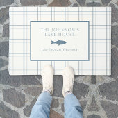 Klassischer, individualisierbarer Karierter Lake H Fußmatte