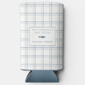 Klassischer, individualisierbarer Karierter Lake H Selters Dosenkühler (Vorderseite)