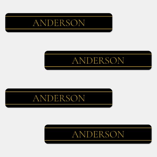 Klassischer, individuell anpassbarer Gold Text & Z Etiketten (Gruppe)