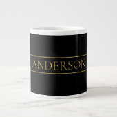 Klassischer, individuell anpassbarer Gold Text & Z Jumbo-Tasse (Vorderseite)