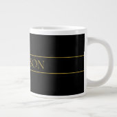 Klassischer, individuell anpassbarer Gold Text & Z Jumbo-Tasse (Rechts)