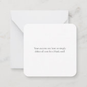 Klassischer, individuell anpassbarer Gold Text & Z Mitteilungskarte (Rückseite)