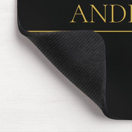 Klassischer, individuell anpassbarer Gold Text & Z Mousepad (Ecke)