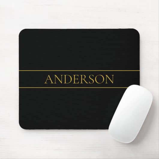 Klassischer, individuell anpassbarer Gold Text & Z Mousepad (Mit Mouse)
