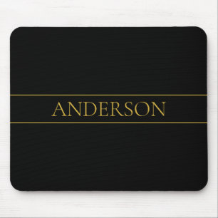 Klassischer, individuell anpassbarer Gold Text & Z Mousepad