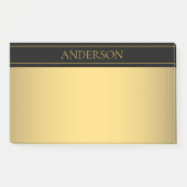 Klassischer, individuell anpassbarer Gold Text & Z Post-it Klebezettel (Vorderseite)