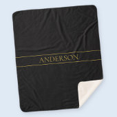 Klassischer, individuell anpassbarer Gold Text & Z Sherpadecke