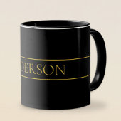 Klassischer, individuell anpassbarer Gold Text & Z Tasse