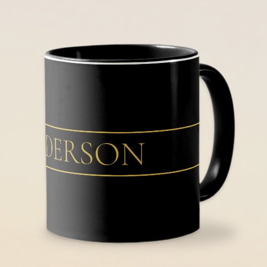 Klassischer, individuell anpassbarer Gold Text & Z Tasse