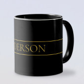 Klassischer, individuell anpassbarer Gold Text & Z Tasse
