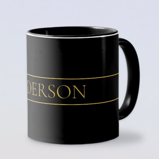 Klassischer, individuell anpassbarer Gold Text & Z Tasse