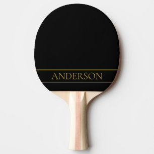 Klassischer, individuell anpassbarer Gold Text & Z Tischtennis Schläger
