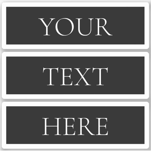 Klassischer, individuell anpassbarer Schwarzweiß-T Aufkleber (Vorderseite)