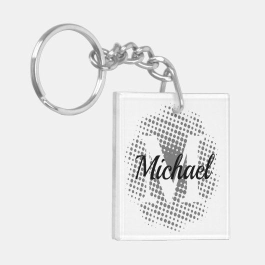 Klassischer Individuelle Name für Anfangsbuchstabe Schlüsselanhänger (Vorderseite links)