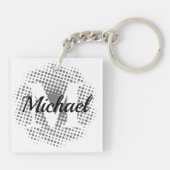 Klassischer Individuelle Name für Anfangsbuchstabe Schlüsselanhänger (Rückseite)