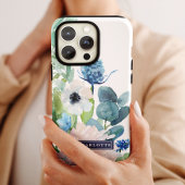 Klassischer Individuelle Name für weiße Blume Case-Mate iPhone Hülle