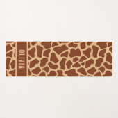 Klassischer Individuelle Name Giraffe Tierisches D Yogamatte (Vorderseite (Horizontal))