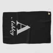 Klassischer Individuelle Name & Golfhandtuch (Horizontal)