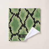 Klassischer Individuelle Name Schlange Muster für Badhandtuch Set (Waschlappen)