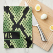 Klassischer Individuelle Name Schlange Muster für  Geschirrtuch (Viertel Falte)