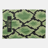 Klassischer Individuelle Name Schlange Muster für  Geschirrtuch (Horizontal)