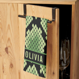 Klassischer Individuelle Name Schlange Muster für  Geschirrtuch