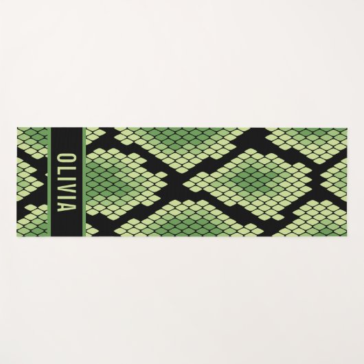 Klassischer Individuelle Name Schlange Muster für Yogamatte (Vorderseite (Horizontal))